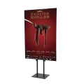 double Black metal KT Board Hanging Retractable adjustable poster Stand for outdoor advertising display frame